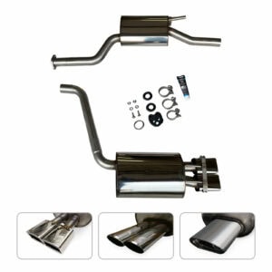 Performance Stainless Steel Exhaust System Mercedes W201 190E 1.8 2.0 2.3 with exclusive tailpipes