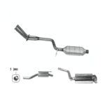 Edelstahl Abgasanlage mit Katalysator Mercedes Benz 190E 1.8, 2.0, 2.3 W201
