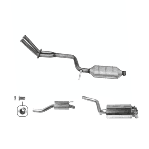 Edelstahl Abgasanlage mit Katalysator Mercedes Benz 190E 1.8, 2.0, 2.3 W201