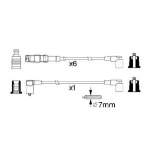 Zündkabel Zündleitungssatz M103 Mercedes 190E 2.6 W124 260E 300E W126