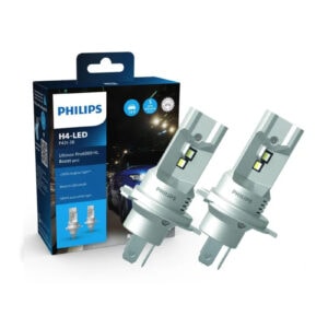 Philips H4 Boost LED lamp for Mercedes W201 190E W124 W116 R107 W123 with road approval