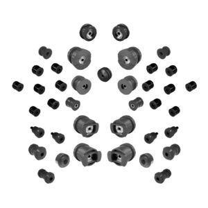 Full Set of Black Polyurethane Bushings Mercedes W140 S-Class