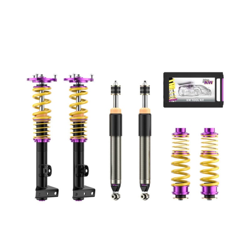 ART-002377 - KW V3 Racing coilover suspension Mercedes W201 190E Evo ART 002377 KW V3 Racing Gewindefahrwerk Mercedes W201 190E